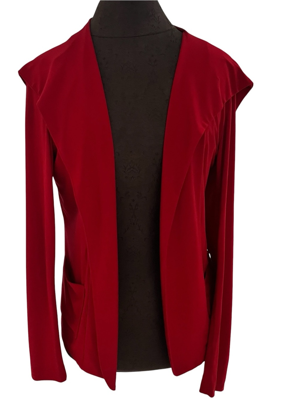 Norma Kamali Red Open-Front Blazer